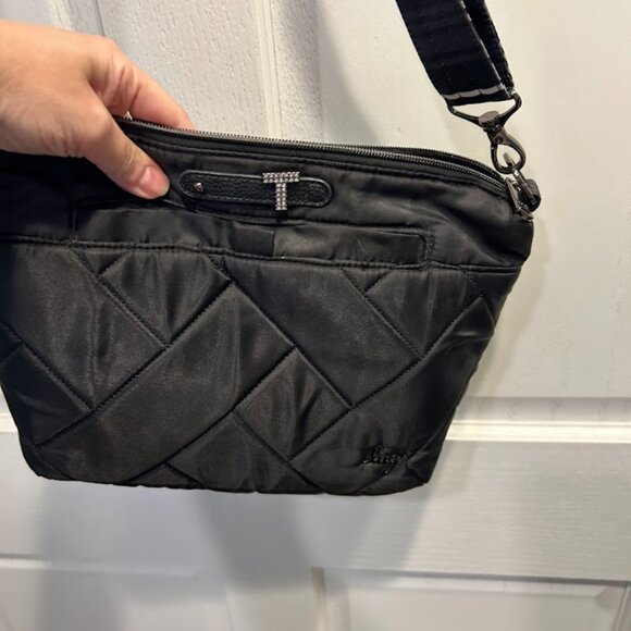 Lug RFID Medium Crossbody  - Flare 2 Black Initial T - Picture 6 of 6